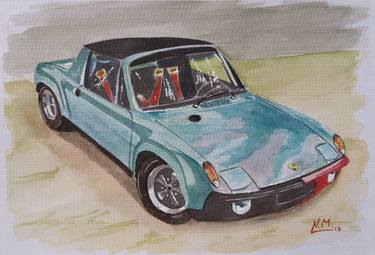 Original Realism Car Painting by Nikolaos Moschoutis