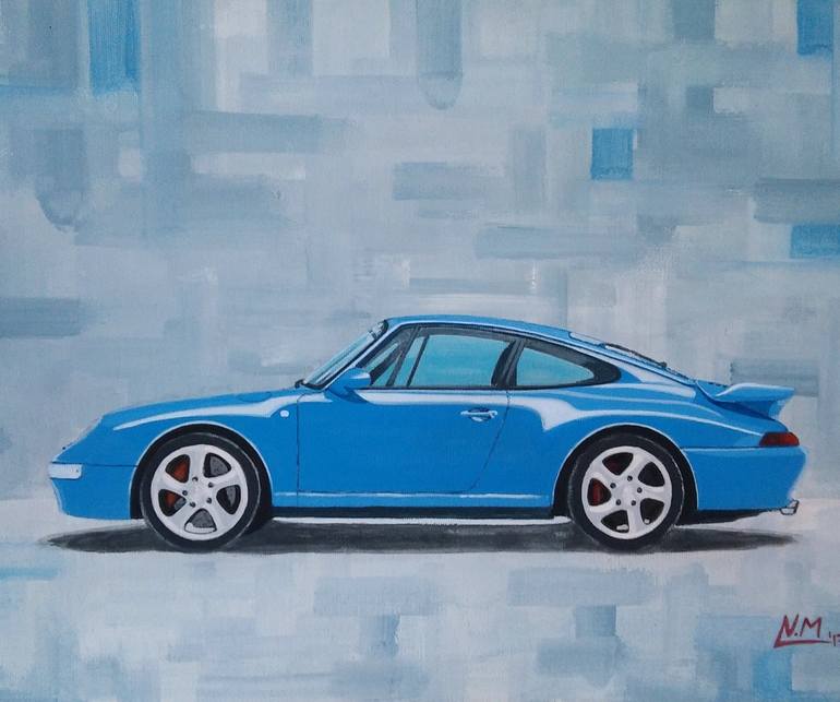 Porsche 911 993 turbo acrylic painting on canvas Painting by NIKOLAOS ...