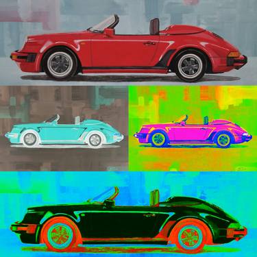 Print of Modern Car Printmaking by NIKOLAOS MOSCHOUTIS