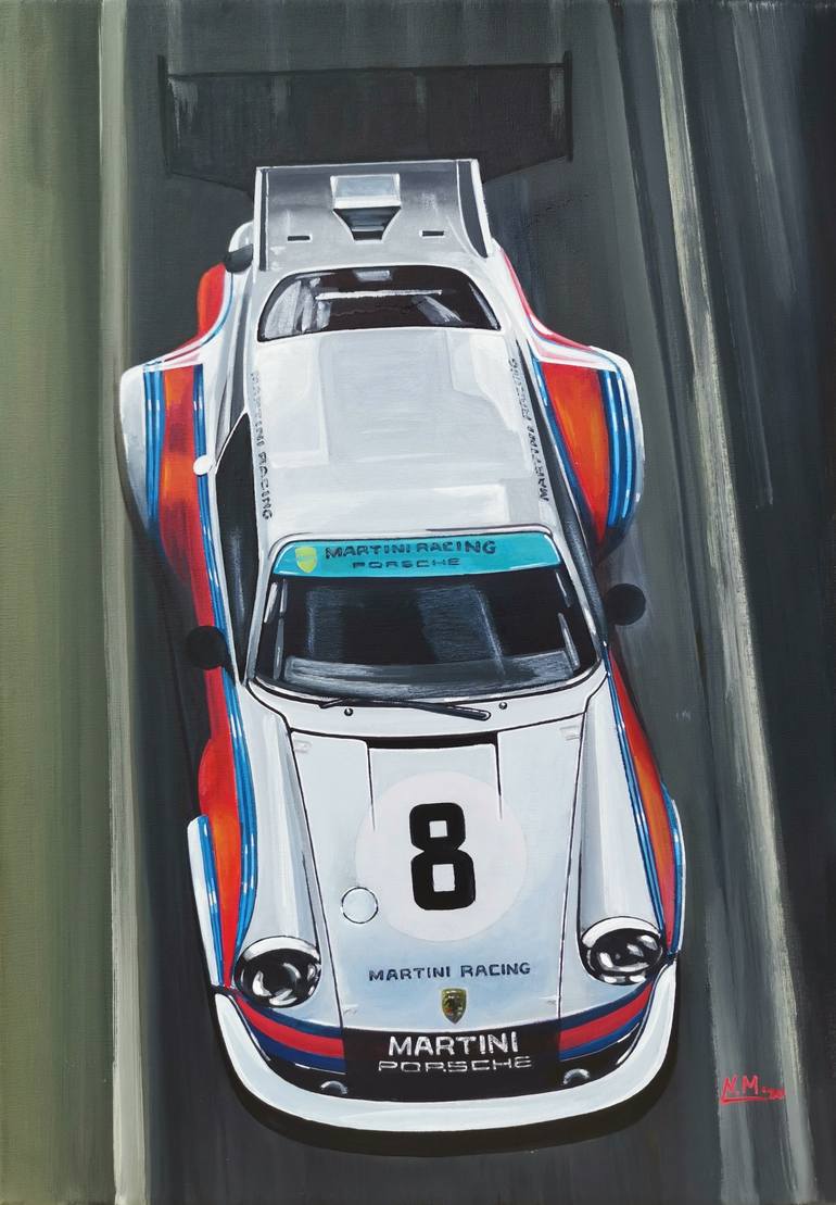 Porsche 911 Martini RSR Turbo Artwork Limited Edition Pop Art print Wall poster