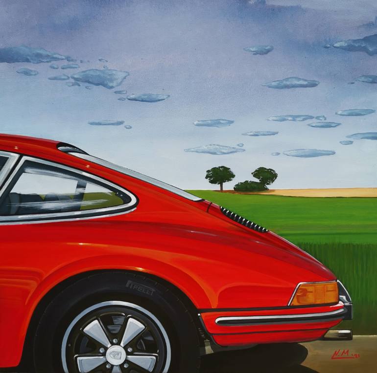 Porsche Car Print Art Poster • Rear View Prints