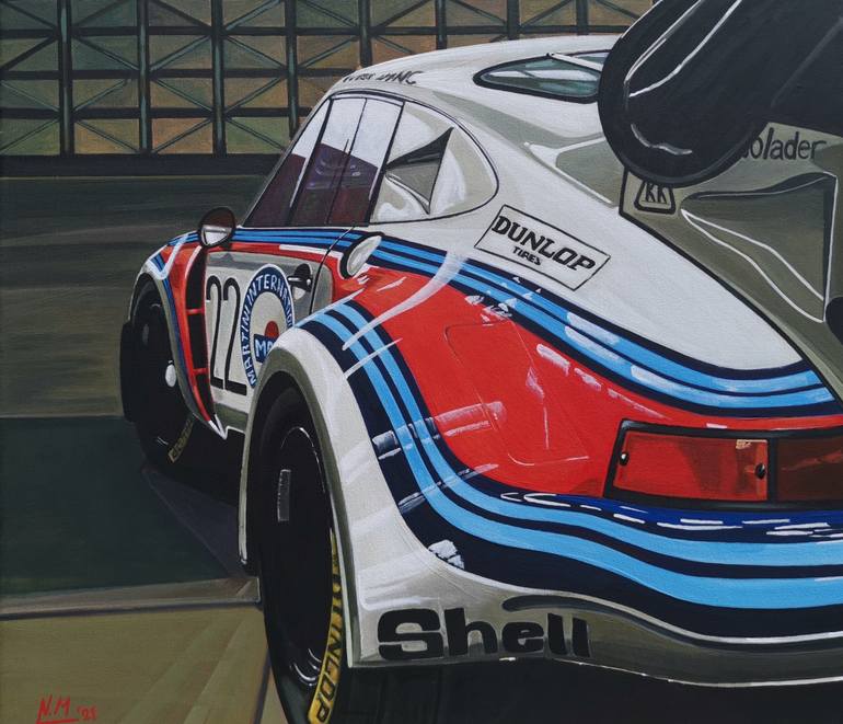 Porsche 911 Martini Racing Painting by NIKOLAOS MOSCHOUTIS