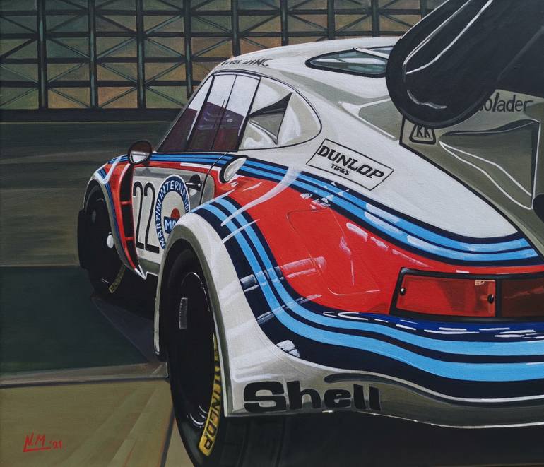 Porsche 911 Martini Racing Painting by NIKOLAOS MOSCHOUTIS | Saatchi Art