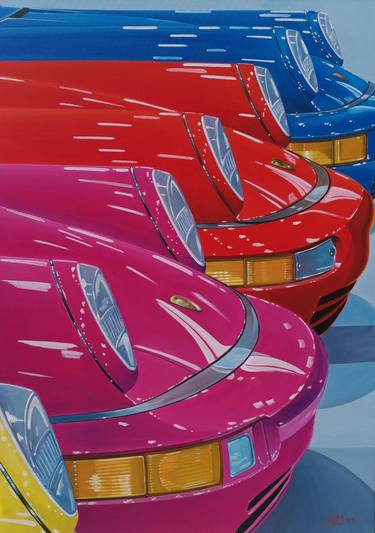 Print of Car Paintings by NIKOLAOS MOSCHOUTIS