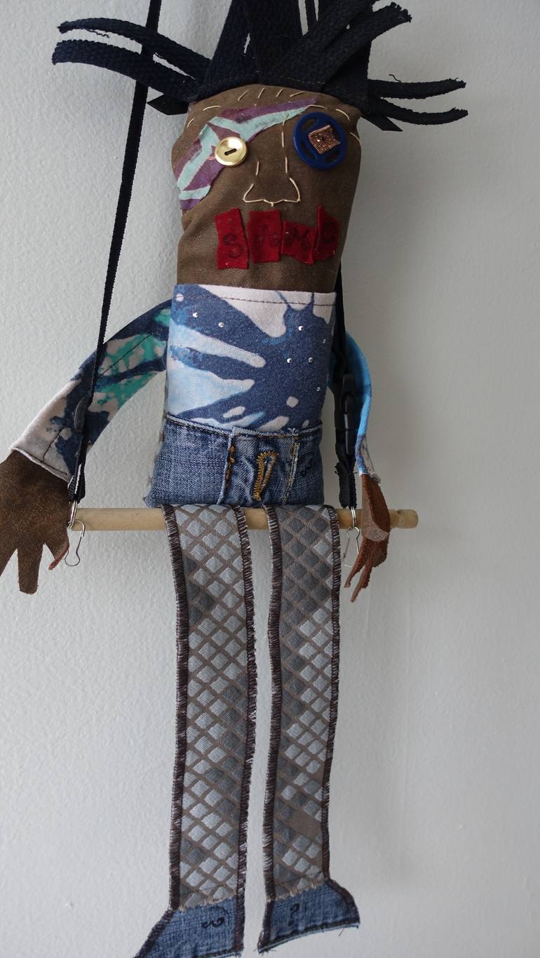 Jean Michel-Basquiat OOAK Doll - Print