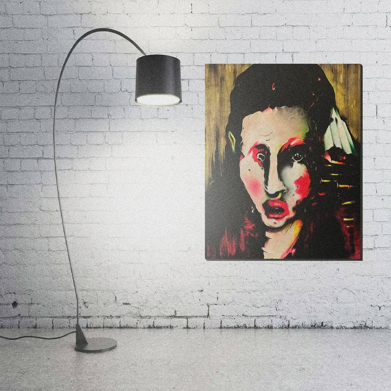Original Abstract Portrait Painting by christian guhl