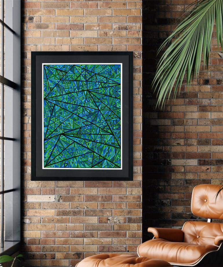 Original Geometric Abstract Painting by Gregory Dubus