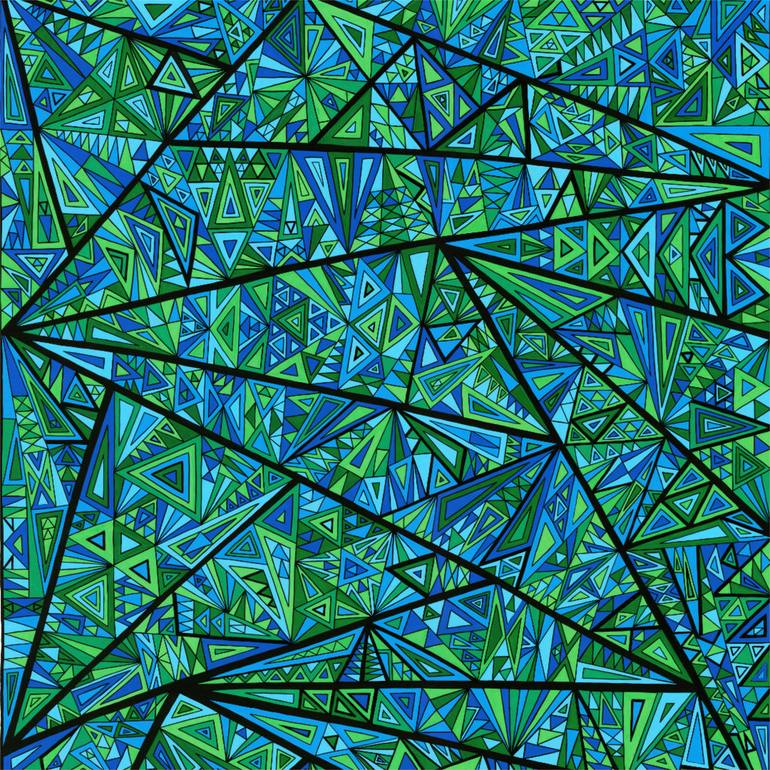 Original Geometric Abstract Painting by Gregory Dubus