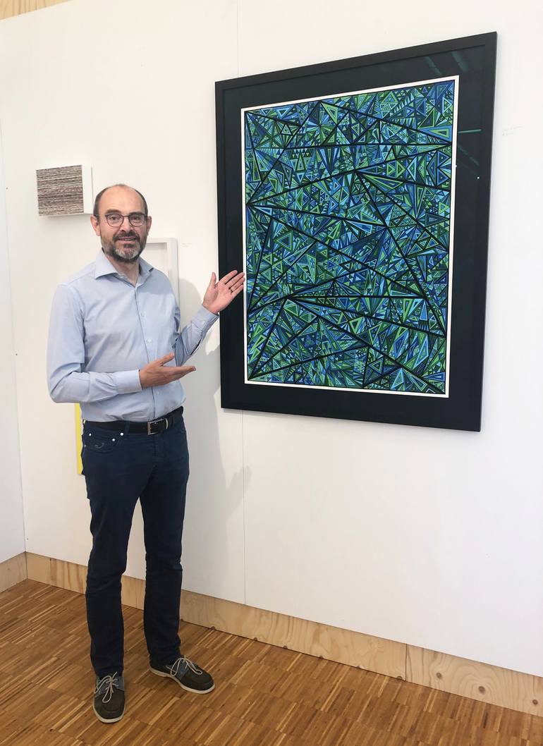 Original Geometric Abstract Painting by Gregory Dubus