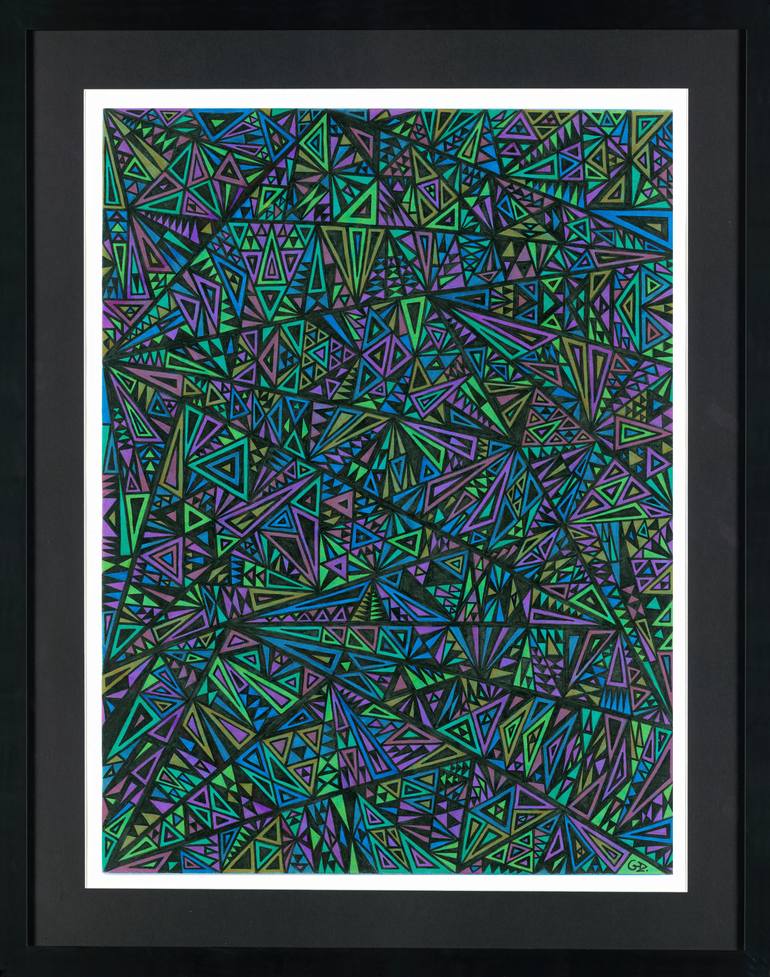 Original Geometric Abstract Painting by Gregory Dubus
