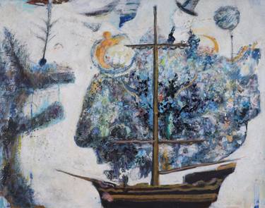 Original Abstract Expressionism Boat Paintings by Diarmuid Boyd