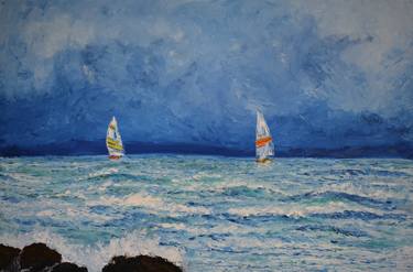 Print of Boat Paintings by Anil Sawe