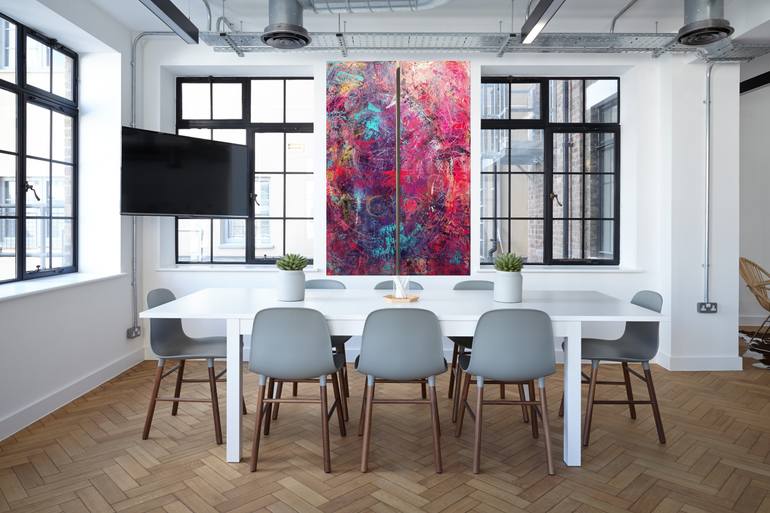 Original Abstract Expressionism Abstract Painting by Julie Lessard