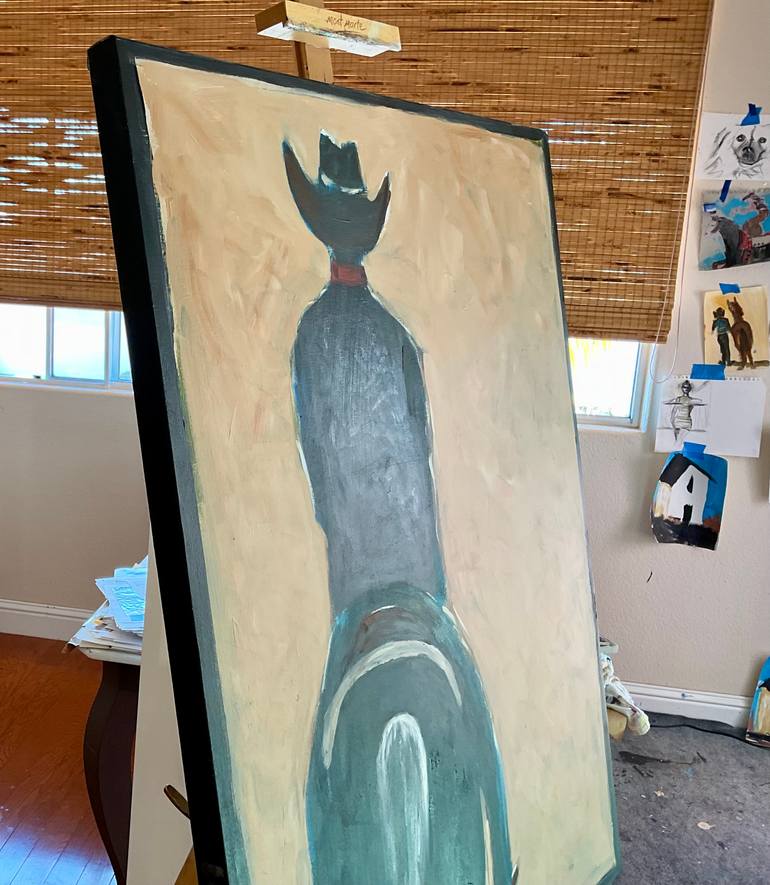 Original Abstract Horse Painting by Suzy Berry