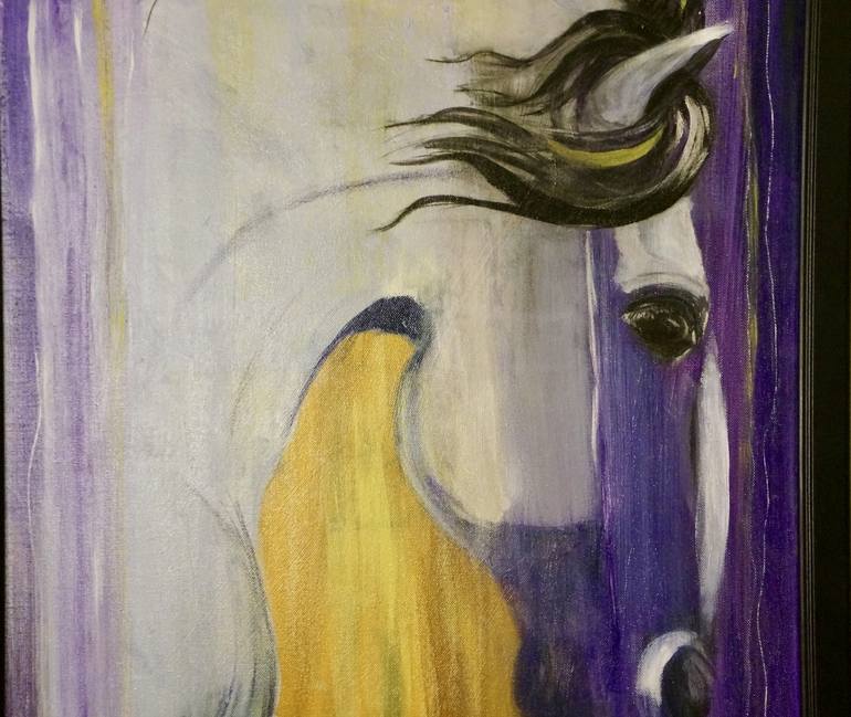 Original Abstract Expressionism Horse Painting by suzy berry