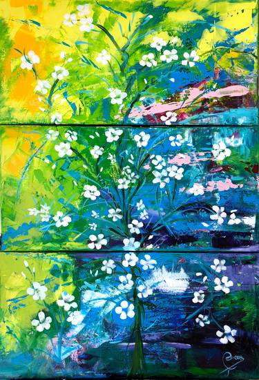 Print of Expressionism Floral Paintings by Lola Buero