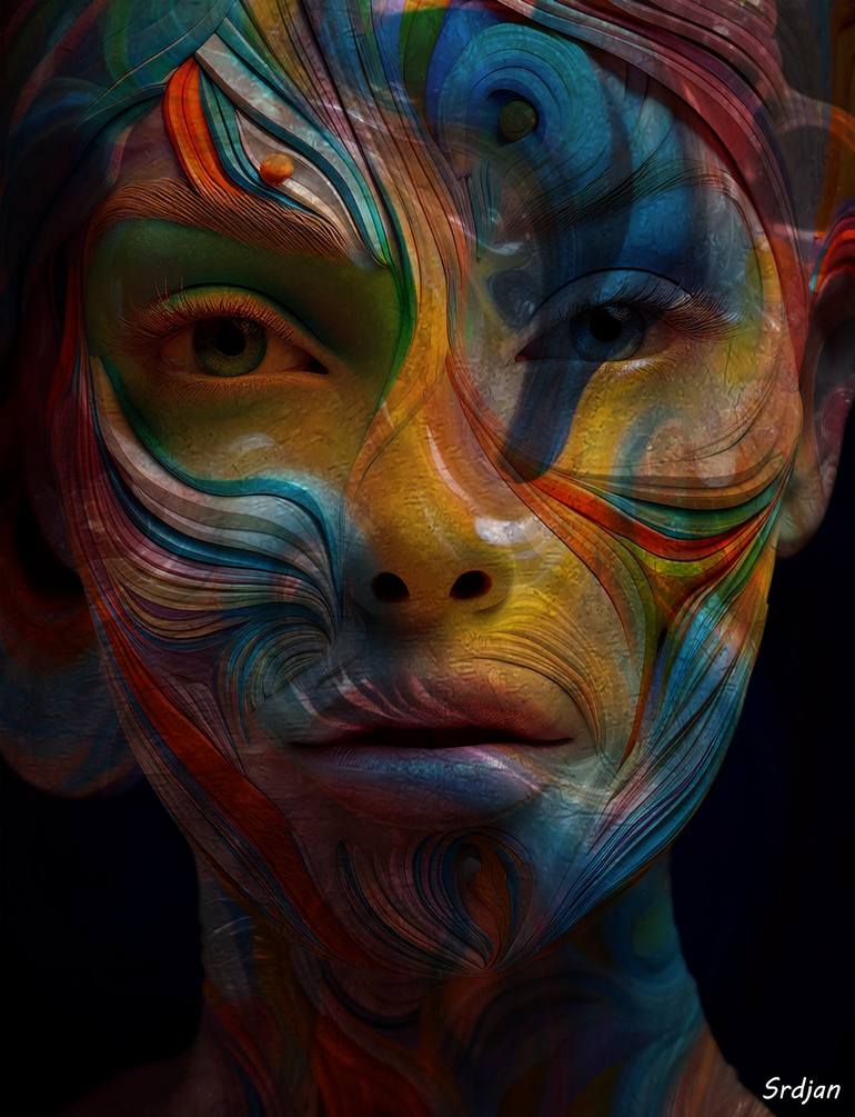 Original People Photography by Srdjan Jevtic | Portraiture Art on Canvas | The Colors Inside of Me