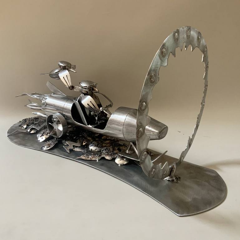 Original Transportation Sculpture by Nigel Connell Bass