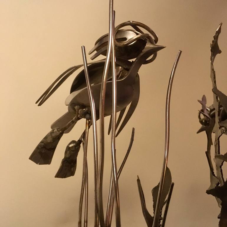 Original Abstract Expressionism Fantasy Sculpture by Nigel Connell Bass