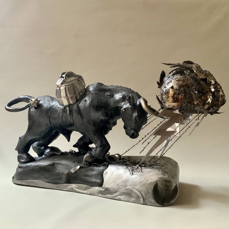 Original Conceptual Animal Sculpture by Nigel Connell Bass