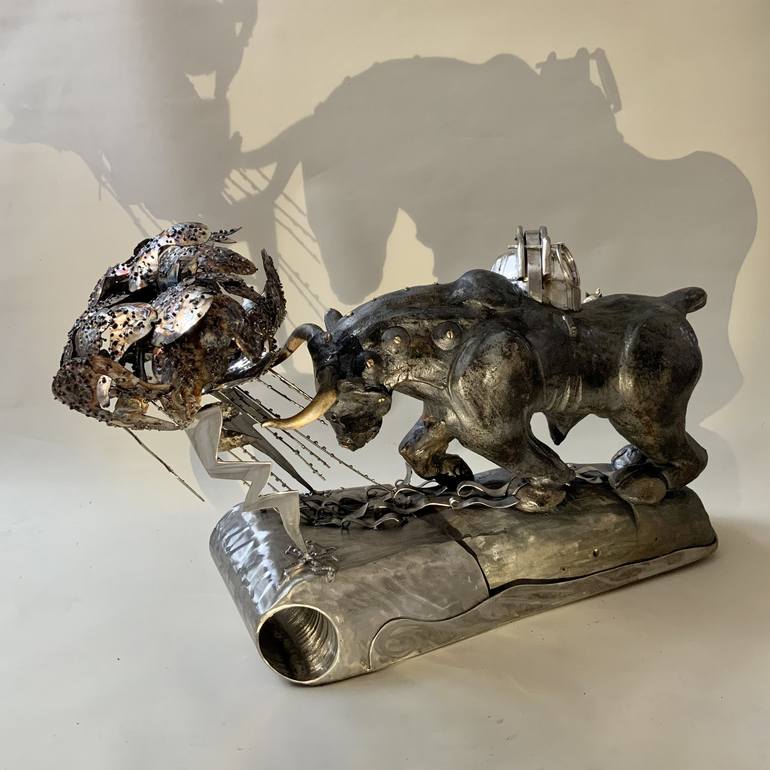 Original Conceptual Animal Sculpture by Nigel Connell Bass