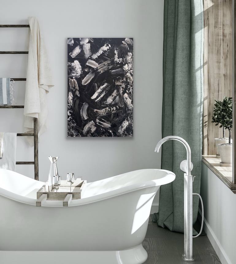 Original Abstract Expressionism Abstract Painting by Pandora Owl