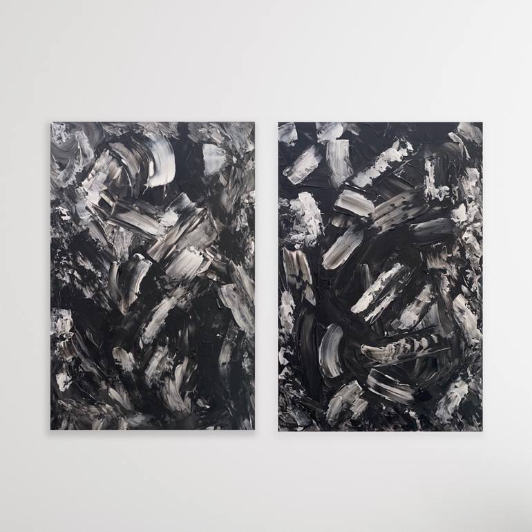 Original Abstract Expressionism Abstract Painting by Pandora Owl