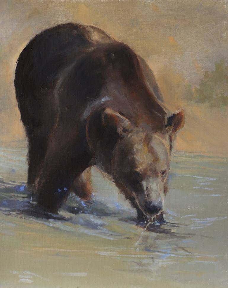 Original Fine Art Animal Painting by Marla Epstein