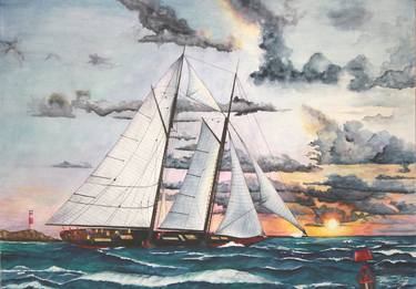 Print of Ship Paintings by Michael A Davis