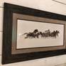 The Platinum edition of Winter's Horses framed in a clients home in Colorado.