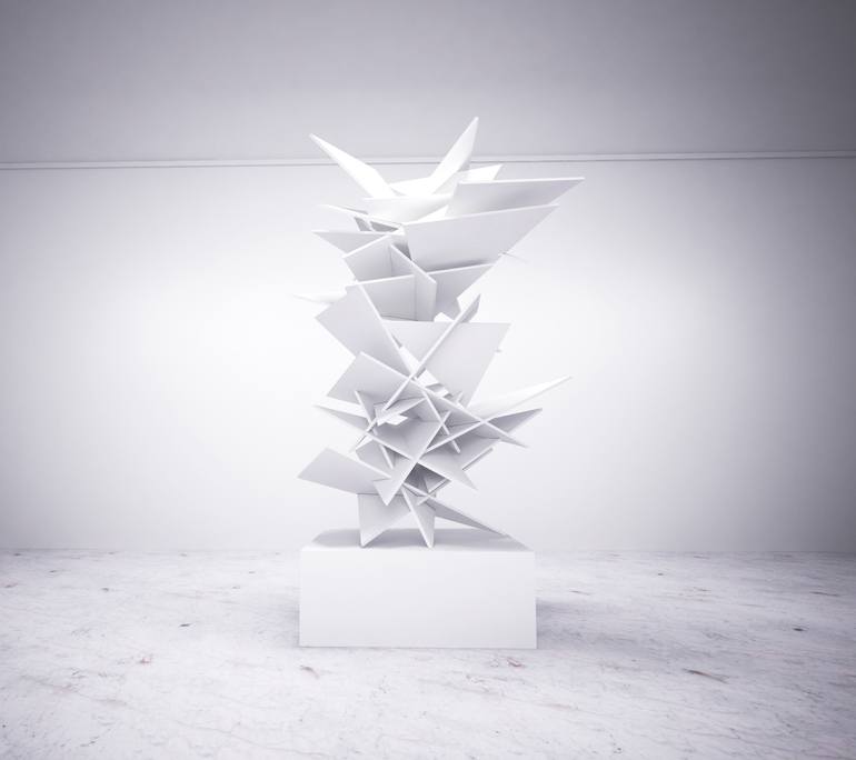 Print of Conceptual Geometric Installation by Daniel Wille
