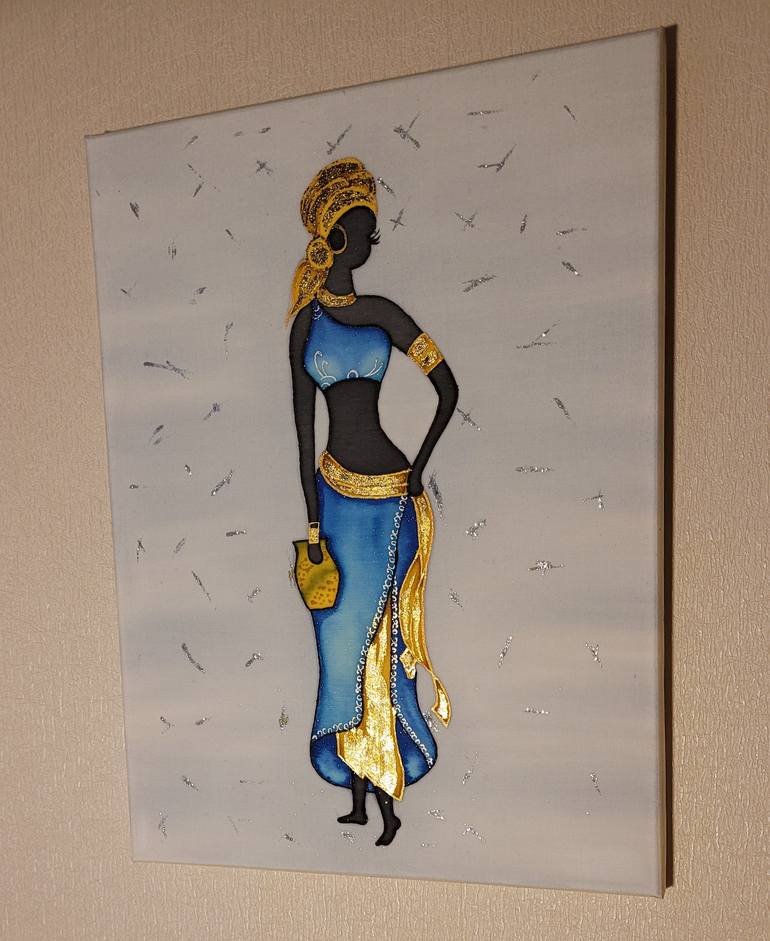 Original Art Deco Women Painting by Marina Orlova