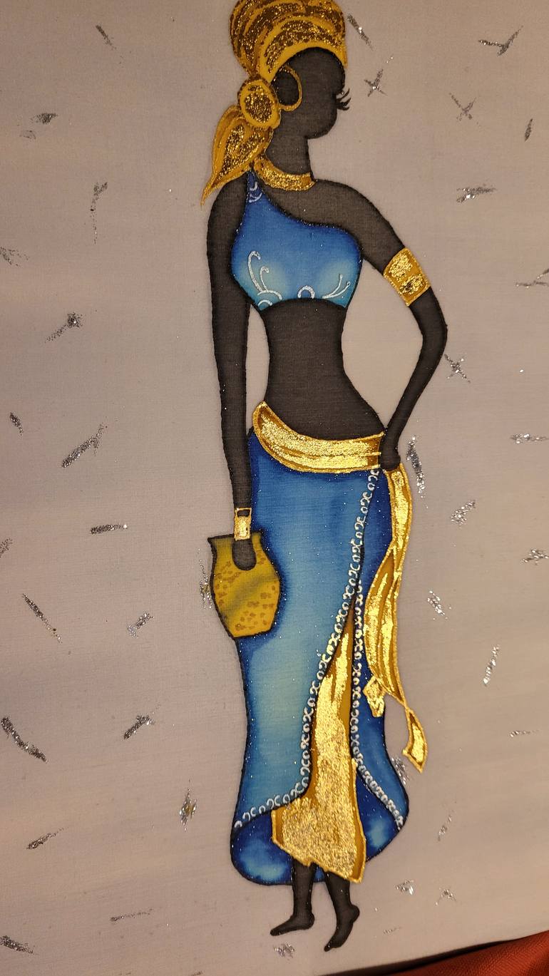 Original Art Deco Women Painting by Marina Orlova