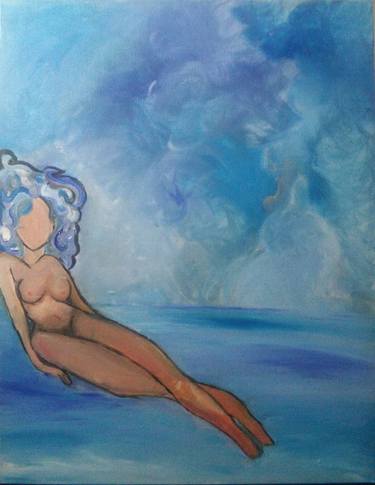 Original Abstract Expressionism Nude Paintings by Jennifer Hernandez