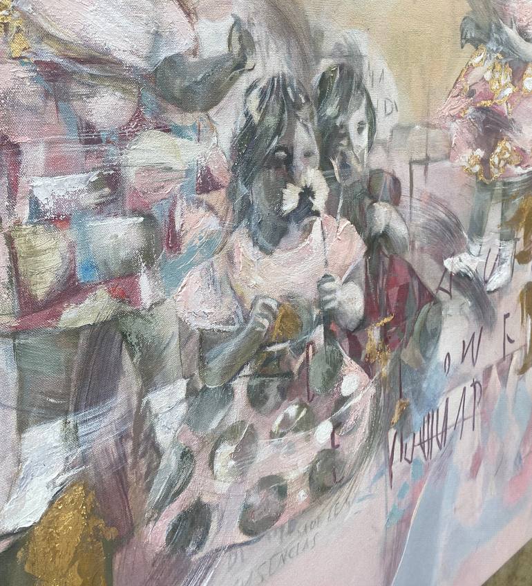 Original Abstract Expressionism Children Painting by Lorena Rosas