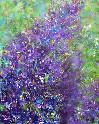 Original Abstract Expressionism Floral Paintings by Anna Kim