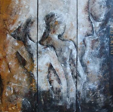 Original People Painting by Tine Lievens