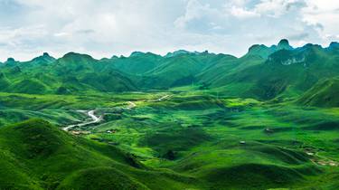 Green Mountains Landscape in Laos thumb