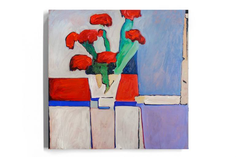 Original Abstract Floral Painting by Courtlandt Swartz