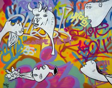 Original Conceptual Graffiti Paintings by Alberto Parron