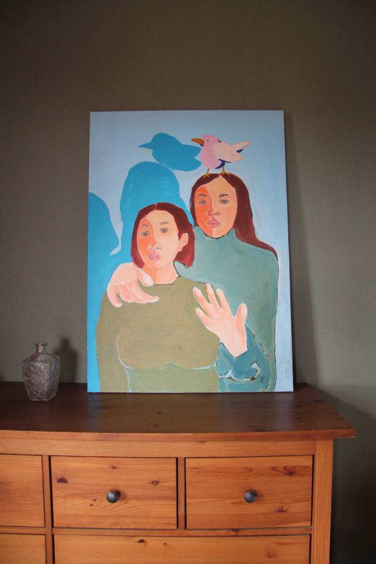 Original Portraiture People Painting by Zacharo Karakonstanti