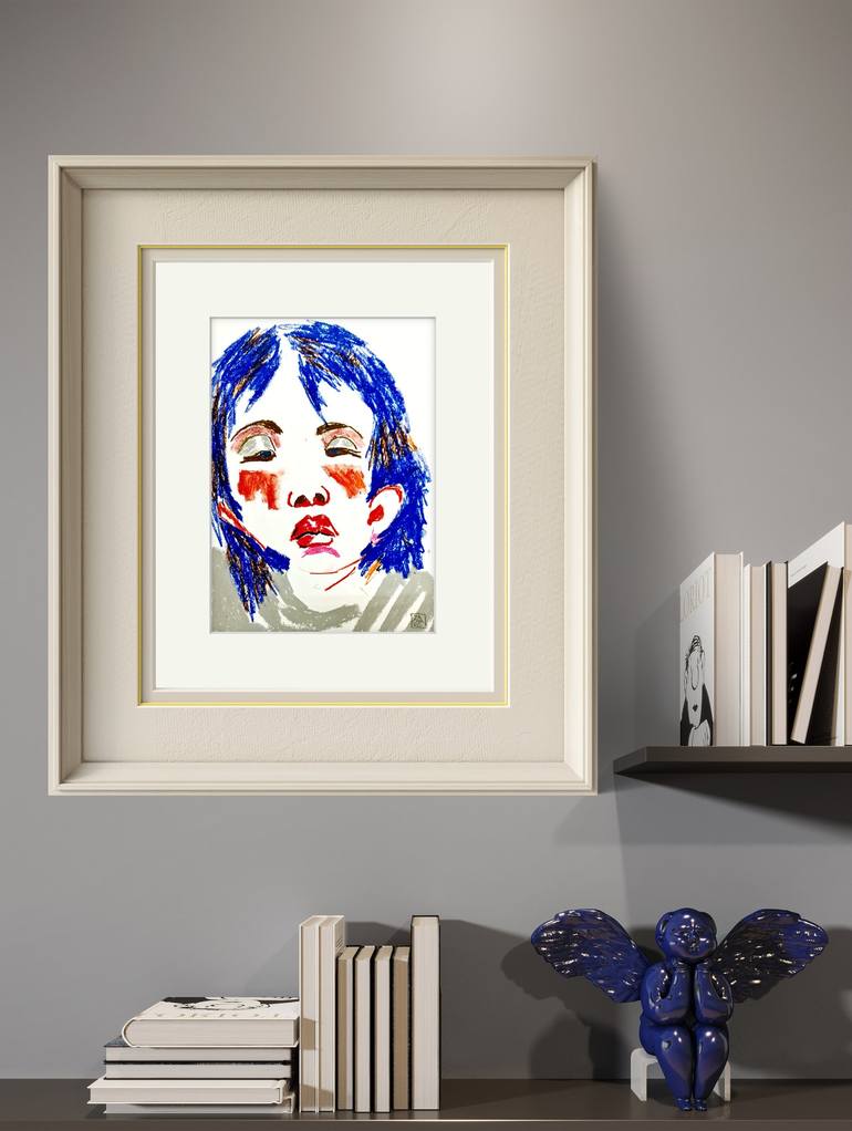 Original Portraiture People Drawing by Zacharo Karakonstanti