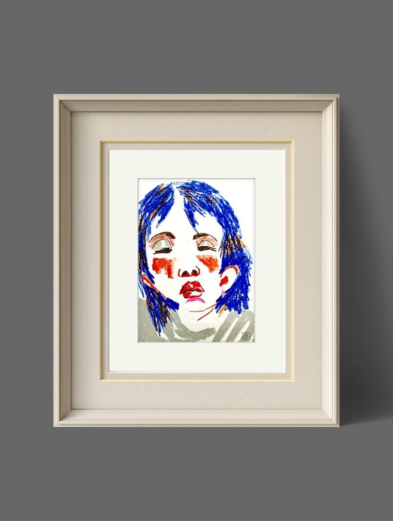 Original Portraiture People Drawing by Zacharo Karakonstanti