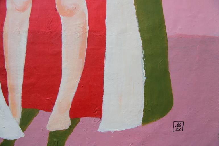 Original Abstract Expressionism Children Painting by Zacharo Karakonstanti
