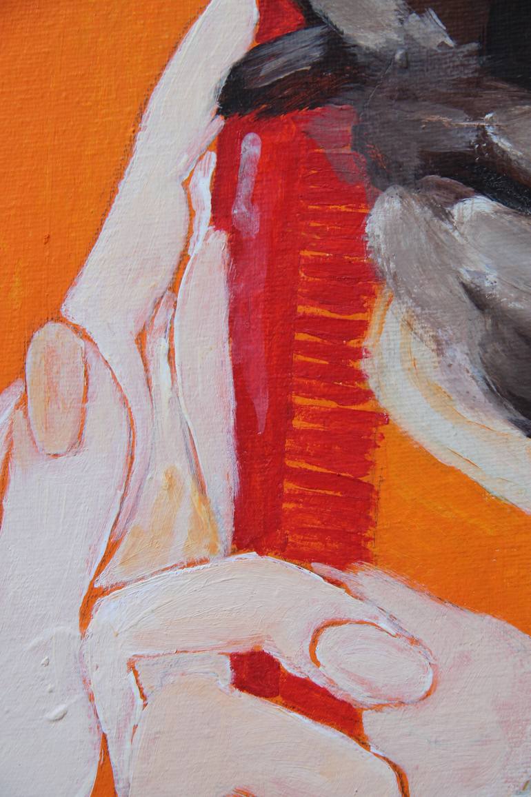 Original Abstract Expressionism People Painting by Zacharo Karakonstanti