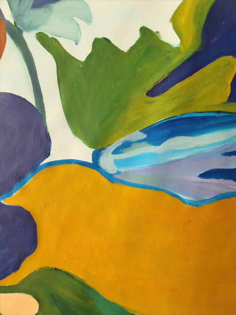Original Abstract Botanic Painting by Zacharo Karakonstanti