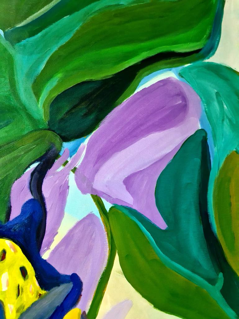 Original Abstract Botanic Painting by Zacharo Karakonstanti