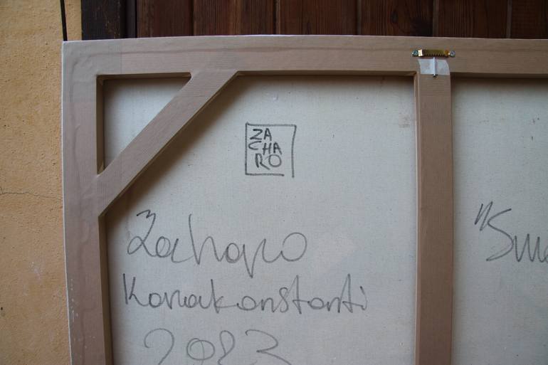 Original Abstract Expressionism Home Painting by Zacharo Karakonstanti
