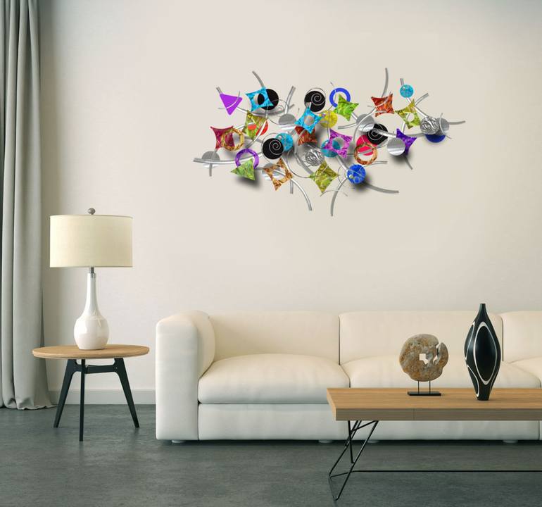 wall abstract color sculpture Sculpture by creat LAB Saatchi Art