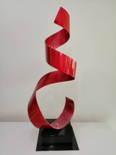 art spiral sculpture red thumb